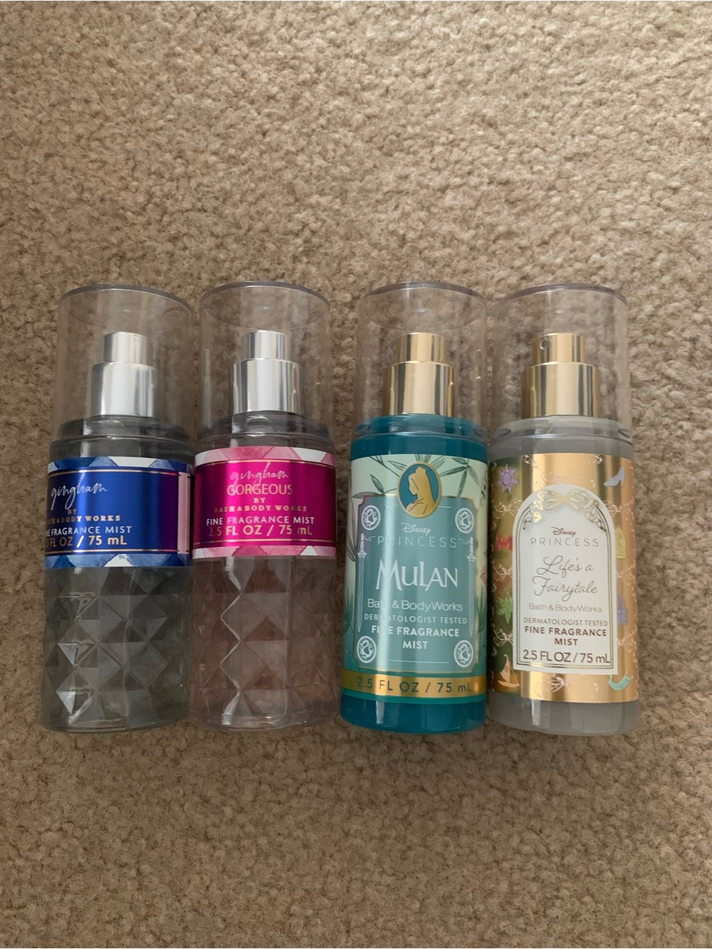 Four BBW Travel size mists